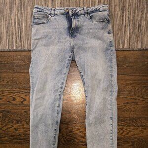 Express Light Wash Jeans 34x30 Athletic Slim 4-Way Stretch
